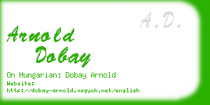 arnold dobay business card